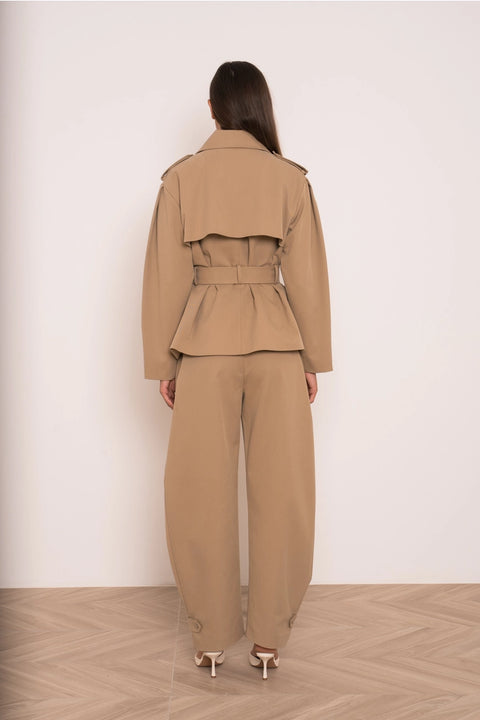 Utility Short Belted Trench Jacket