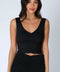 V Neck Shirred Top-Top-NIKIBIKI-One Size-06 Black-Urbanheer