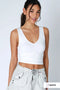 V Neck Shirred Top-Top-NIKIBIKI-One Size-07 White-Urbanheer