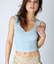 V Neck Shirred Top-Top-NIKIBIKI-One Size-2231 Breezy Blue-Urbanheer