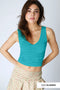 V Neck Shirred Top-Top-NIKIBIKI-One Size-2237 Bluebird-Urbanheer