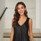 V-Neck Wide Strap Tank Top Black-Tank Tops-MILIO MILANO-S-Black-Urbanheer
