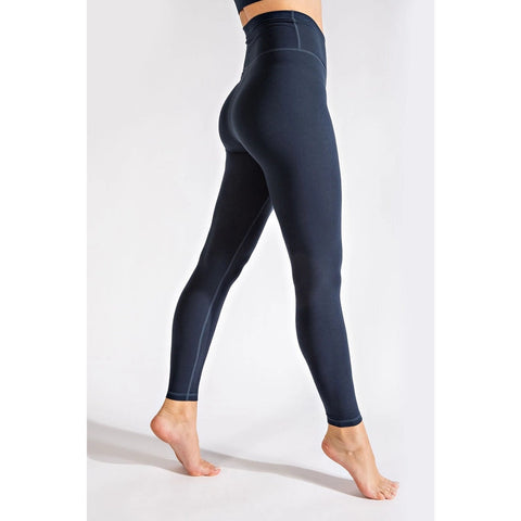 V Waist Full Length Leggings Nocturnal Navy-Leggings-Rae Mode-S-Urbanheer