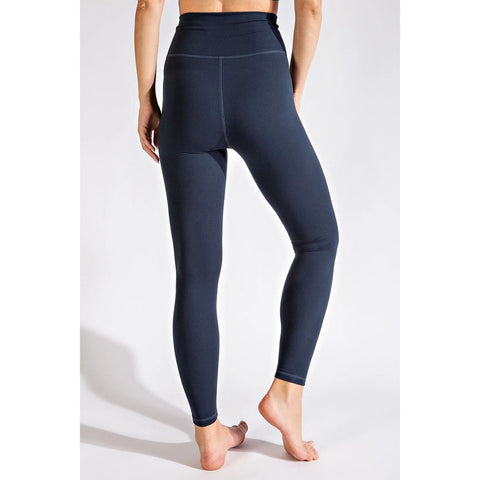 V Waist Full Length Leggings Nocturnal Navy-Leggings-Rae Mode-S-Urbanheer