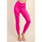 V Waist Full Length Leggings Sonic Pink-Leggings-Rae Mode-S-Urbanheer