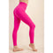 V Waist Full Length Leggings Sonic Pink-Leggings-Rae Mode-S-Urbanheer