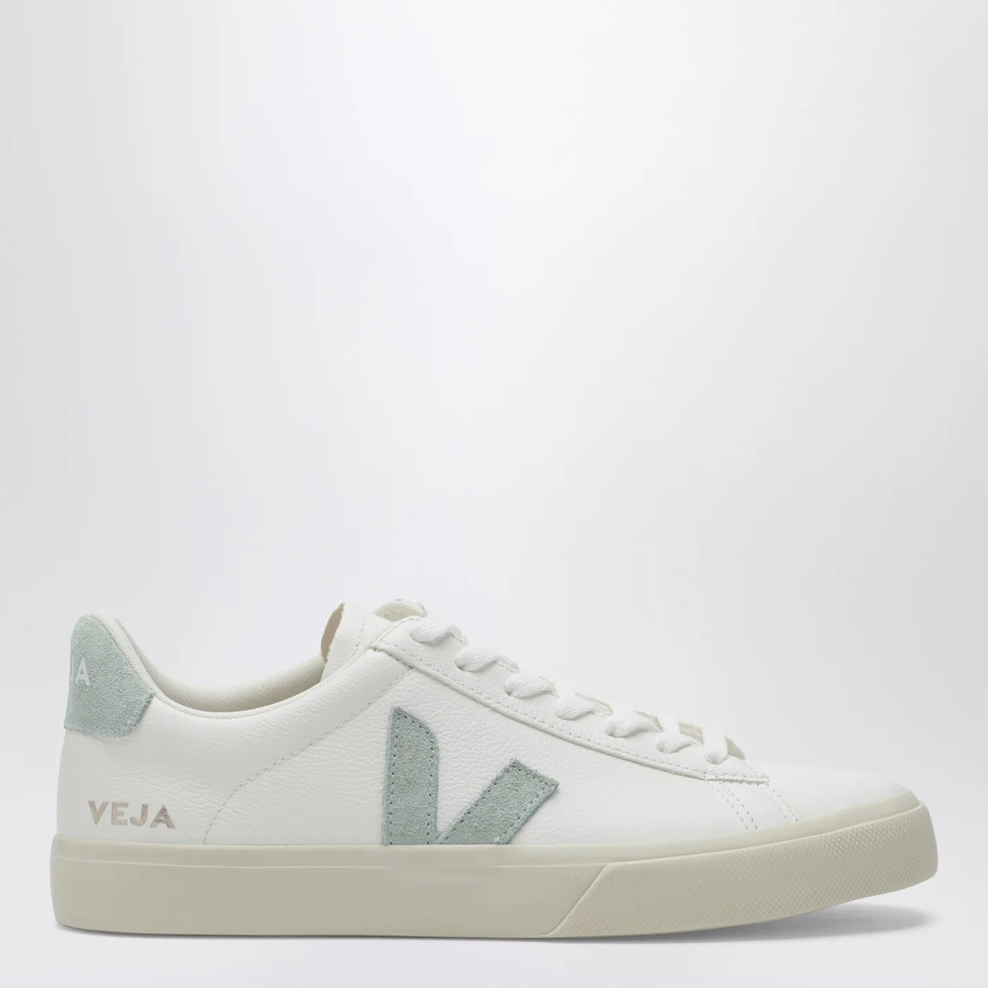 VEJA Campo Sneakers in white and matcha leather
