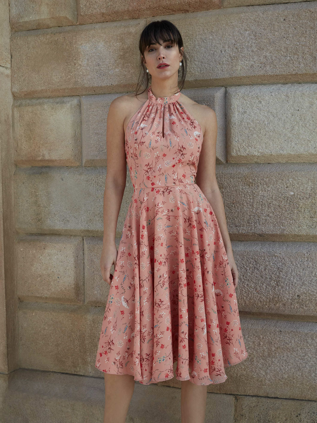 VIGO-VESTIDOS CORTOS-Ceylan Bcn-EST. SALMÓN FLORES-S-Urbanheer