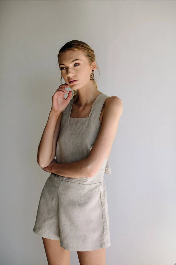 Valentina Playsuit - Oat-Playsuit-BEFORE ANYONE ELSE-XS-Oat-Urbanheer