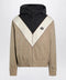 Valentino Black butter and camel jacket with Vlogo patch