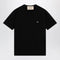 Valentino Black cotton T-shirt with VLogo embroidery