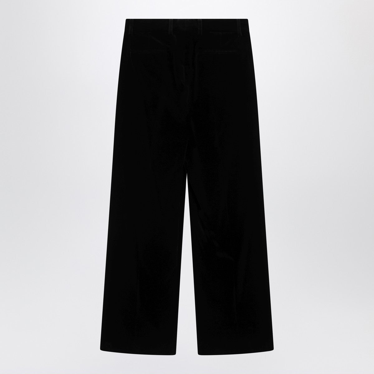 Valentino Black cotton velvet trousers