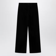 Valentino Black cotton velvet trousers