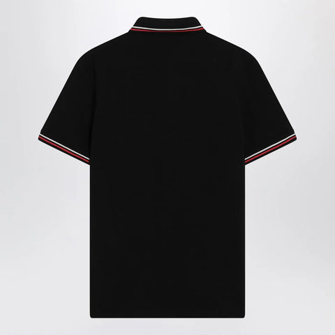Valentino Black polo shirt with Vlogo Signature