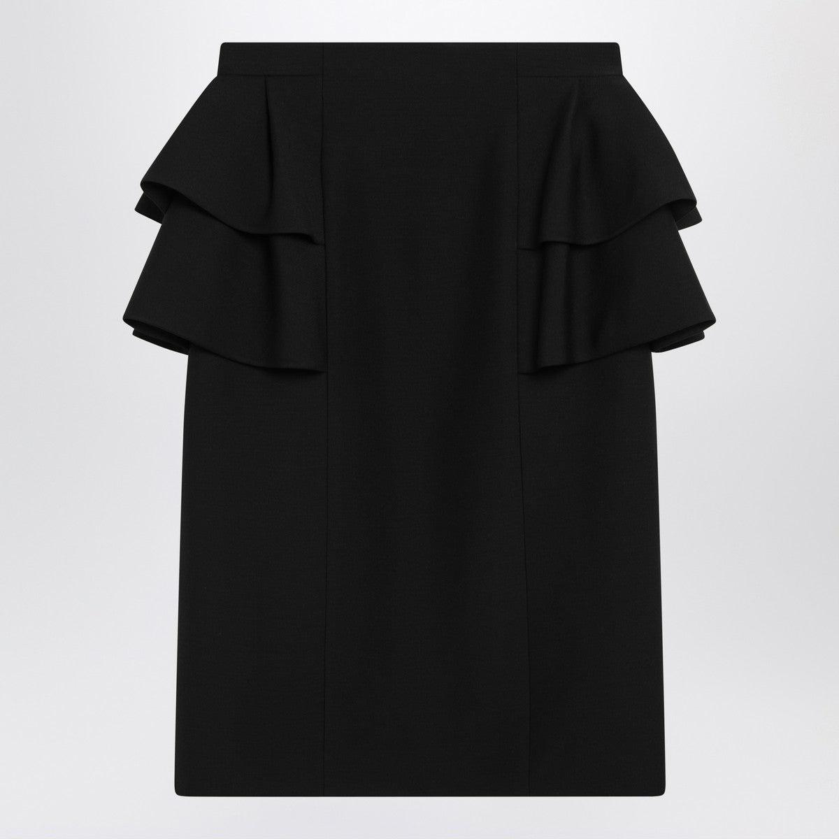 Valentino Black skirt with ruffles on the sides