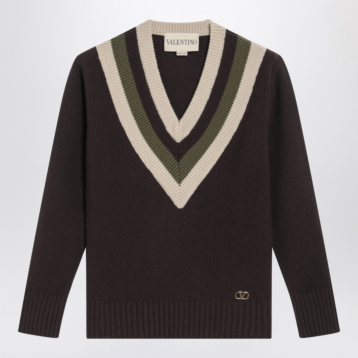 Valentino Brown/beige wool sweater