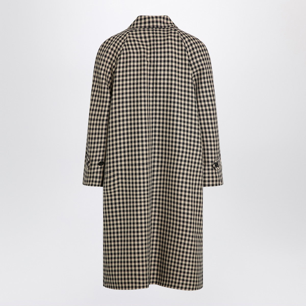 Valentino Coat with Vichy pattern in cotton and wool
