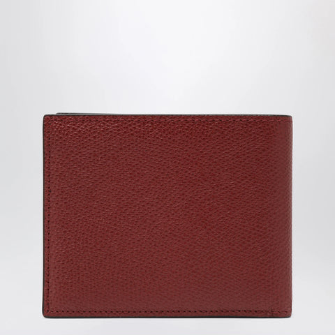 Valentino Dark red Vlogo Signature bi-fold wallet