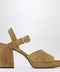 Valentino Garavani Beige Fawcette platform sandals in split leather