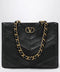 Valentino Garavani Black Laseine Shopping Bag
