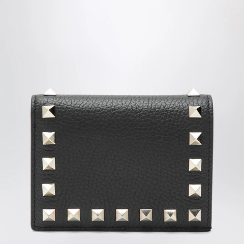 Valentino Garavani Black Rockstud leather wallet