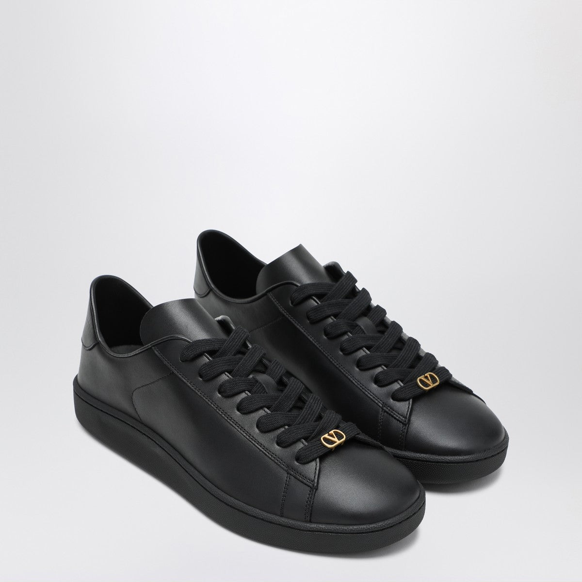 Valentino Garavani Black leather Royco sneakers