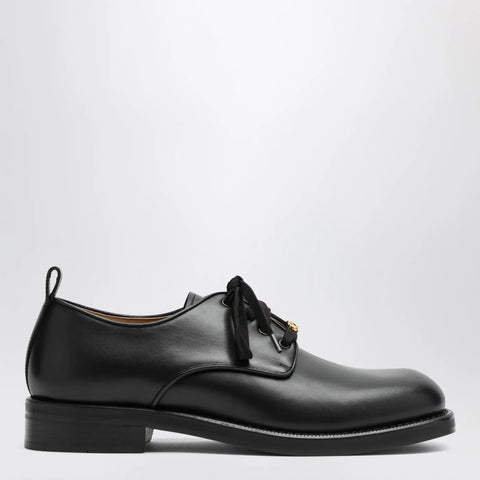 Valentino Garavani Black leather strap with Vlogo plaque