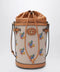 Valentino Garavani Canvas bucket bag with floral embroidery