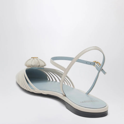 Valentino Garavani Coeur Royal sandals in ivory
