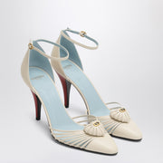 Valentino Garavani Décolleté'' VG Sandal Royal ivory