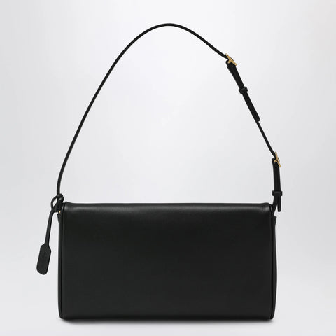 Valentino Garavani Devain VLogo leather clutch shoulder bag in black
