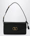 Valentino Garavani Devain VLogo leather clutch shoulder bag in black