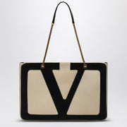 Valentino Garavani Large Viva Superstar bag in butter white/black