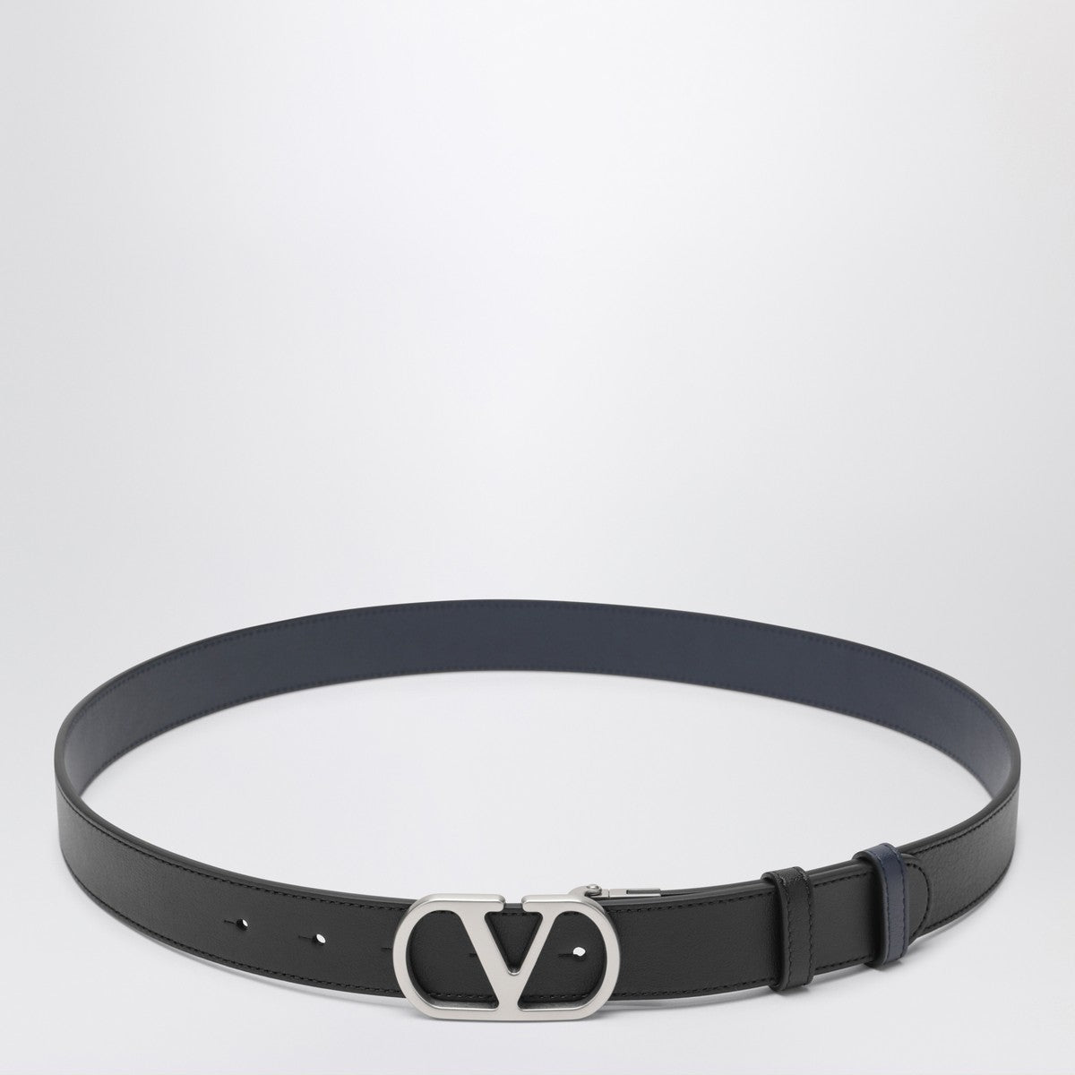 Valentino Garavani Reversible Vlogo Signature belt Black/Marine