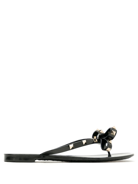 Valentino Garavani Rockstud PVC Flat Thong Sandals