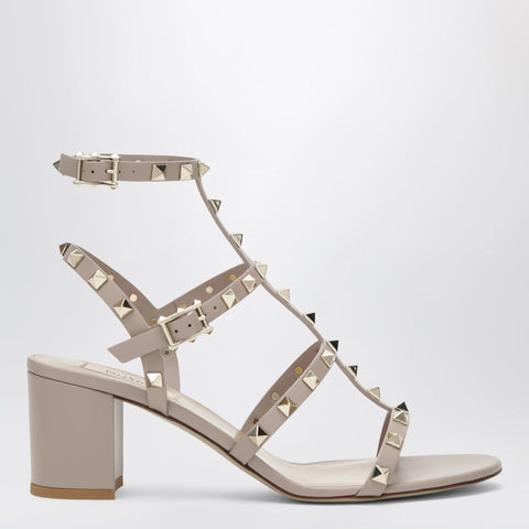 Valentino Garavani Rockstud sandals with blush-colored straps
