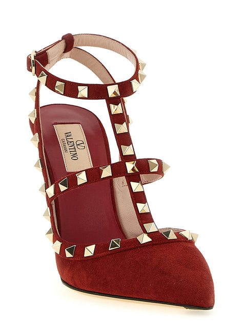 Valentino Garavani Rockstudankle Strap Pumps