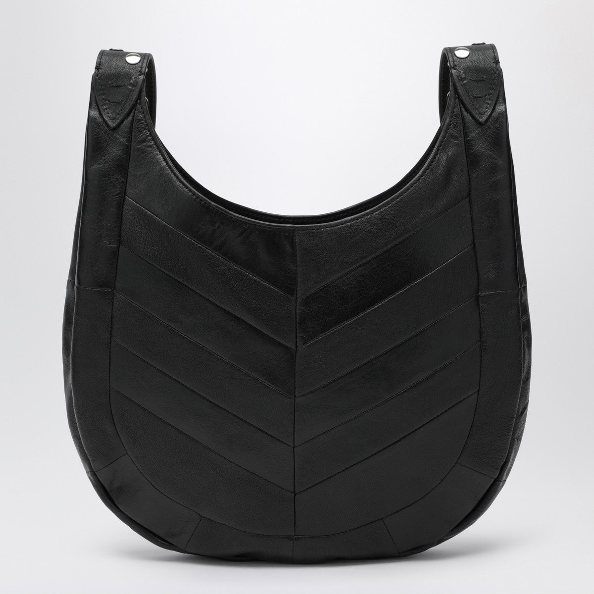 Valentino Garavani Small Hoboho bag in black chevron-pattern nappa