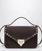 Valentino Garavani Small Rockstud crossbody bag in ebony brown suede