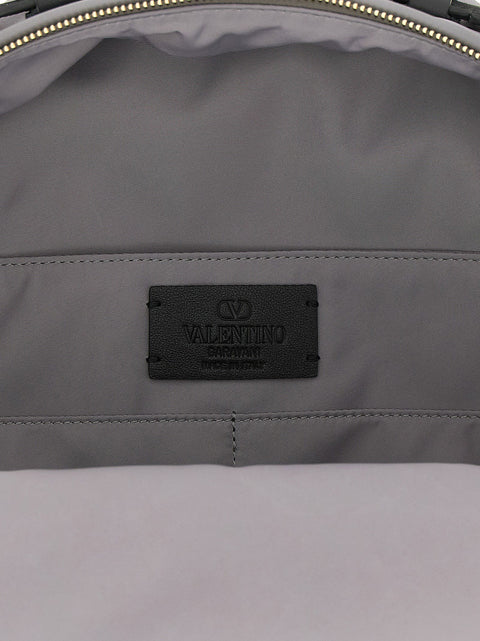 Valentino Garavani Stud Up Grey Backpack