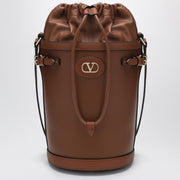 Valentino Garavani VLogo Signature Bucket Bag in Tobacco