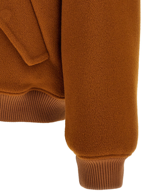 Valentino Garavani Vlogo Orange Bomber Jacket