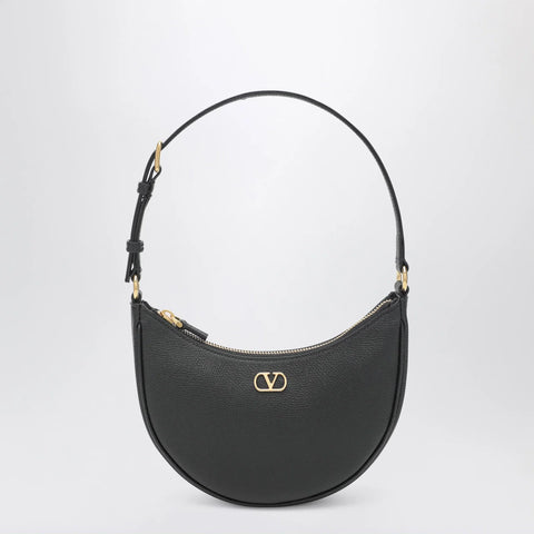 Valentino Garavani Vlogo Signature Mini Hobo bag in black leather