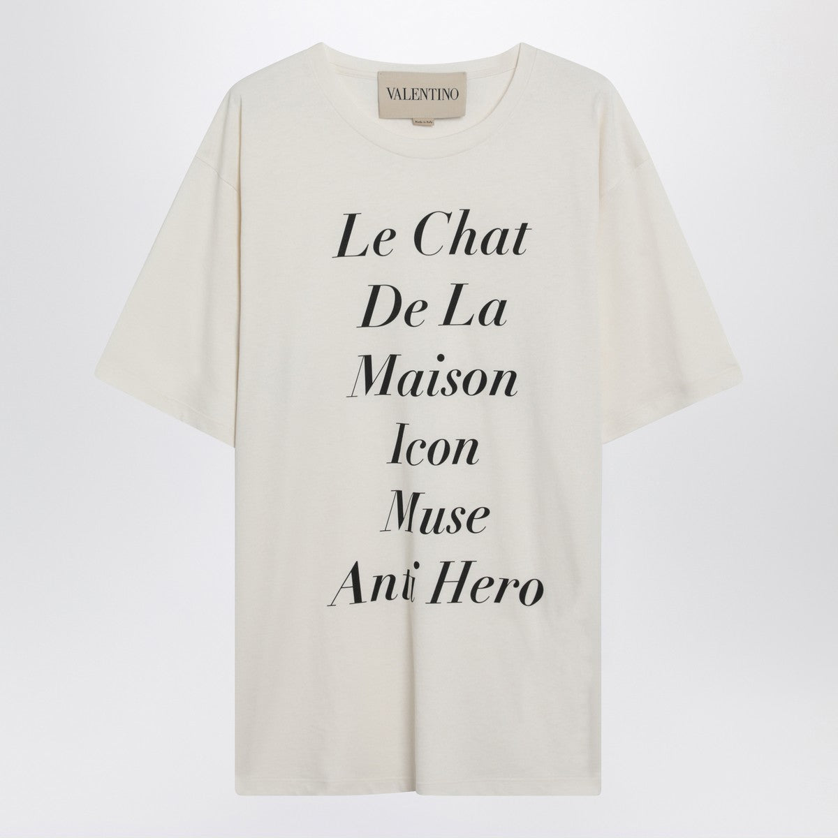 Valentino Ivory Le Chat De La Maison Icon Muse Anti Hero T-shirt