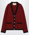Valentino Jacquard patterned cardigan Toute la V red/navy blue
