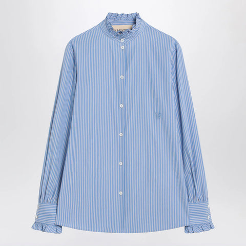 Valentino Light blue striped shirt in cotton