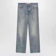 Valentino Medium blue washed-effect jeans