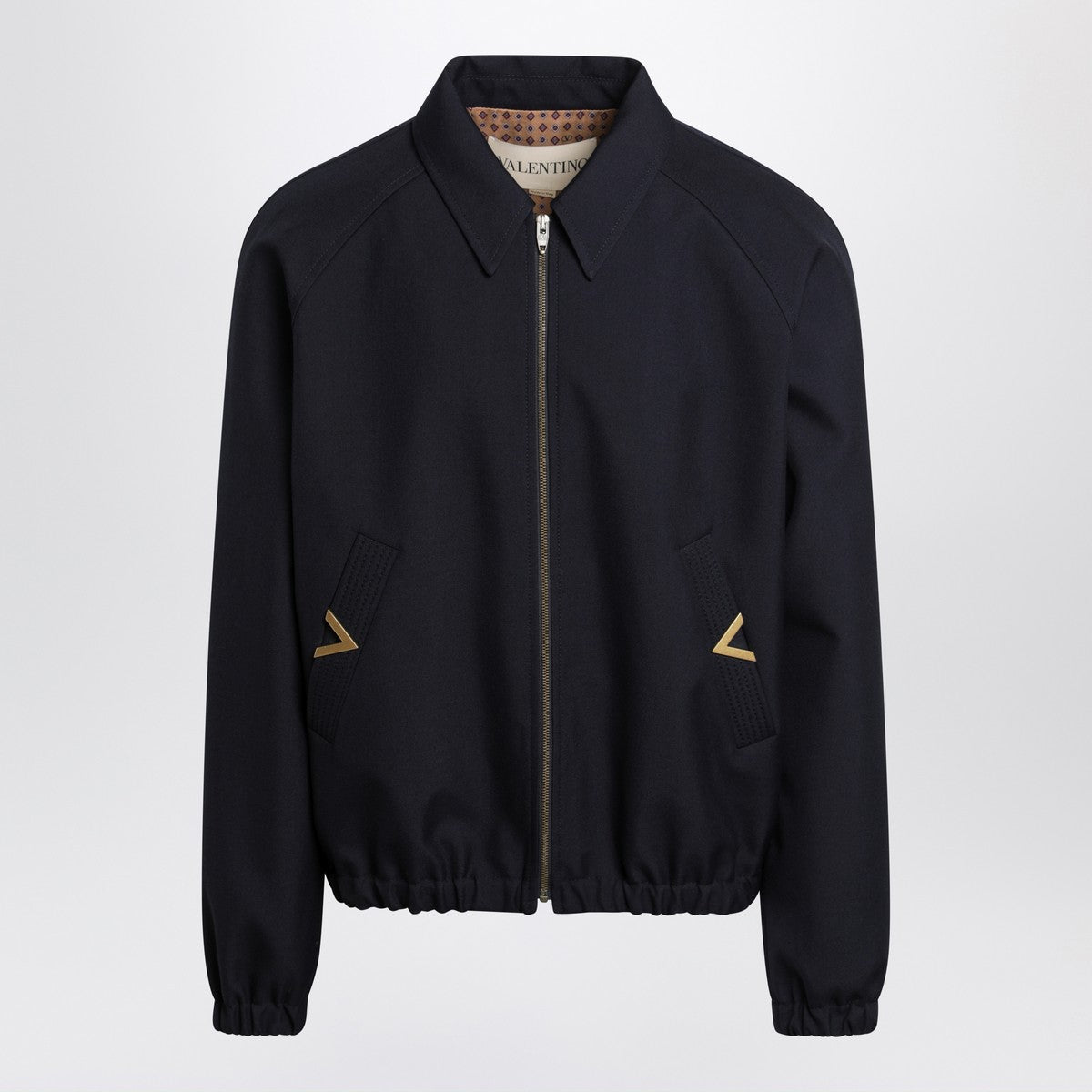 Valentino Navy bomber jacket with Vgold pockets