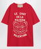 Valentino Red T-shirt with Le Chat de la Maison print