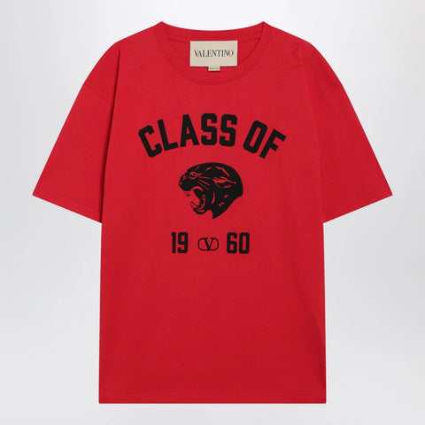 Valentino Red T-shirt with Panther print